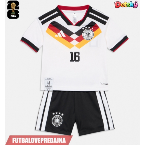 Lacne Dětský Futbalové dres Nemecko Angelo Stiller #16 MS 2026 Krátky Rukáv - Domáci (+ trenírky)